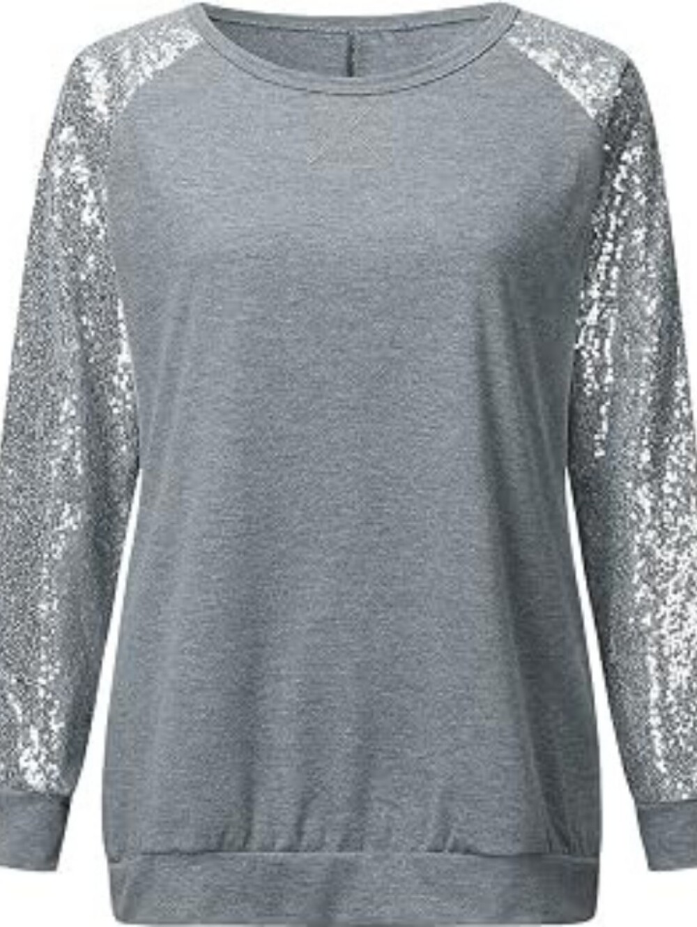 Marc New York Grey Sweatshirt with Sequin Sleeves